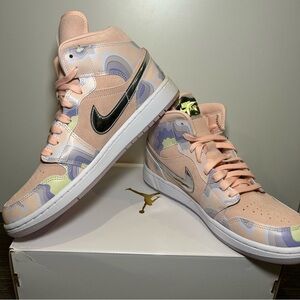 Nike Jordan 1 Mid Women's Multicolor Sneakers 10